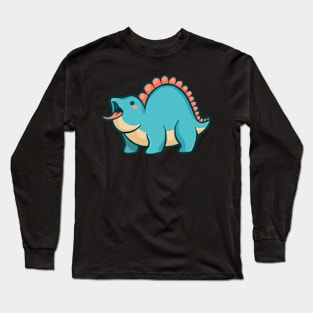 Mlem, cute stegosaurus, dinosaur Long Sleeve T-Shirt